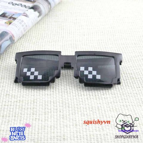 Kính Mắt Thuglife 6 Chấm MINECRAFT - Phong Cách Thời Trang 8Bit Siêu Ngầu, Đa Màu Sắc Cho Nam Nữ, Giá Rẻ Hấp Dẫn