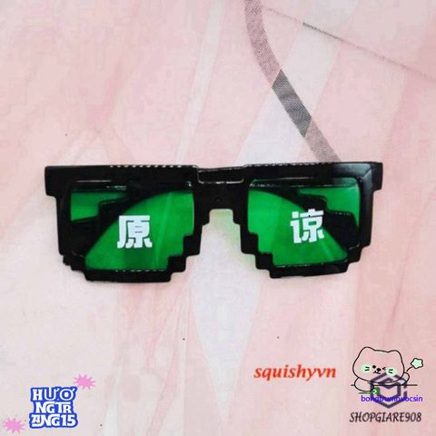 Kính Mắt Thug Life 6 Chấm MINECRAFT - Kính Thời Trang Gương Đen & Hồng - Phong Cách Sành Điệu, Miễn Phí Vận Chuyển!