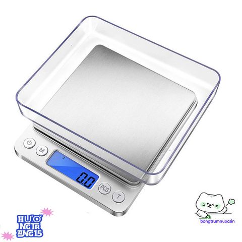 Cân Điện Tử Chính Xác 3KG & 5KG - Cân Bếp Tiện Lợi Tặng Kèm Pin - Đếm Sản Phẩm, Chế Độ Trở Bì, Thép Không Gỉ