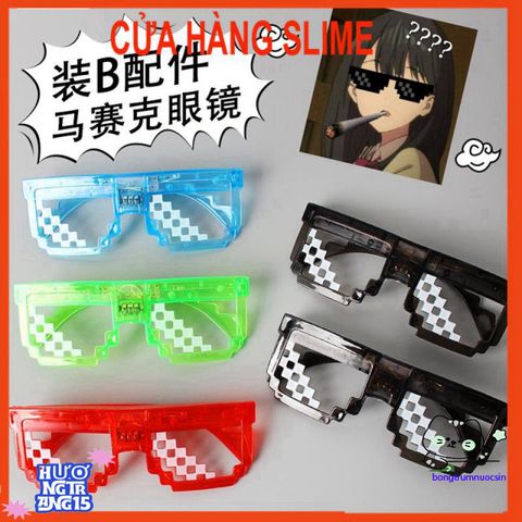Kính Mắt Thời Trang MINECRAFT LED 6 Chấm - Phong Cách Sành Điệu, Màu Sắc Nổi Bật, Độc Đáo và Cute cho Các Bạn Trẻ