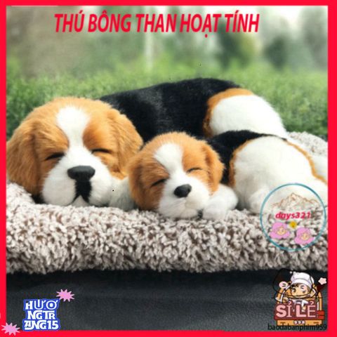Túi Bông Hình Thú Cún Đôi Đen Vàng - Khử Mùi và Lọc Khí Hiệu Quả Cho Xe Ô Tô và Không Gian Sống, Dễ Thương và Tiện Ích.