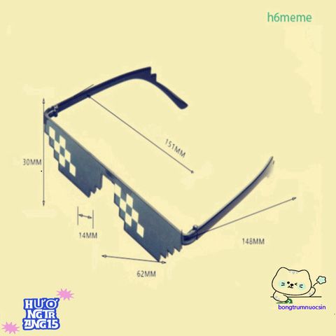 Kính Mát Gương Vuông Không Viền Thug Life - 7 Mẫu Phong Cách Hip Hop Dành Cho Nam Nữ