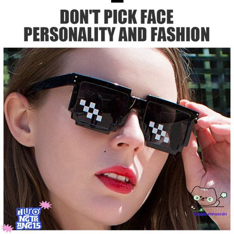 Kính Mát Thug Life - Phụ Kiện Thời Trang Năng Động, Chống UV400, Kiểu Dáng Pixel Disco, Dành Cho Tất Cả Mọi Người