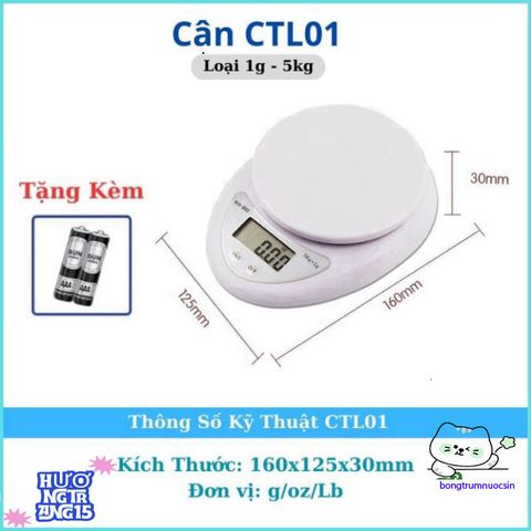 Cân Điện Tử Mini B05 - Đo Trọng Lượng Chính Xác 1g Đến 5kg Cho Bếp - Cảm Biến Cao Cấp, Màn Hình LCD, Dễ Sử Dụng