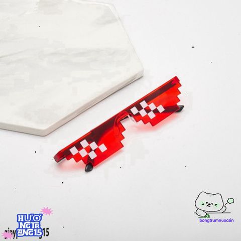 Kính Thug Life 8Bit Đen - Kính Mắt Thời Trang Chất Lừ Dành Cho Tiktokker, Giúp Bạn Tỏa Sáng Trong Video và Ảnh Chụp