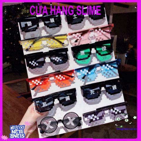 Kính Thuglife 6 Chấm MINECRAFT - Kính Mắt Thời Trang Độc Đáo Nhiều Màu Sắc Dành Cho Trẻ Em, Phong Cách Cool Ngầu
