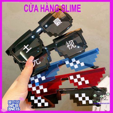 Kính Thuglife 6 Chấm MINECRAFT - Kính Mắt Thời Trang Độc Đáo Nhiều Màu Sắc Dành Cho Trẻ Em, Phong Cách Cool Ngầu