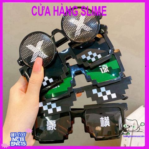 Kính Thuglife 6 Chấm MINECRAFT - Kính Mắt Thời Trang Độc Đáo Nhiều Màu Sắc Dành Cho Trẻ Em, Phong Cách Cool Ngầu