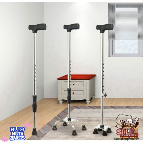 Gậy Chống 3 Chân B-933 - Thiết Bị Hỗ Trợ Di Chuyển An Toàn Cho Người Già - Điều Chỉnh Chiều Cao Linh Hoạt, Chất Liệu Bền Bỉ