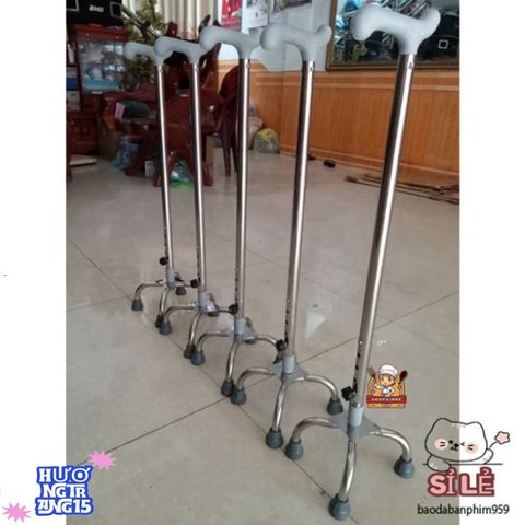 Gậy Chống 3 Chân B-933 - Thiết Bị Hỗ Trợ Di Chuyển An Toàn Cho Người Già - Điều Chỉnh Chiều Cao Linh Hoạt, Chất Liệu Bền Bỉ