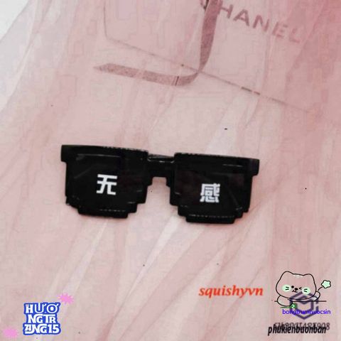 Kính Mát Thug Life Cá Tính Dân Chơi Đen - Kính Thời Trang Phong Cách 6 Chấm Bảo Vệ Mắt, Thích Hợp Mùa Hè