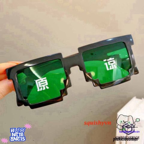 Kính Mát Thug Life Cá Tính Dân Chơi Đen - Kính Thời Trang Phong Cách 6 Chấm Bảo Vệ Mắt, Thích Hợp Mùa Hè