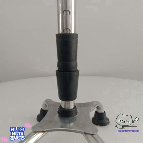 Gậy Batoong INOX 4 Chân Điều Chỉnh - Hỗ Trợ Di Chuyển An Toàn Cho Người Già, Người Ốm, Khuyết Tật