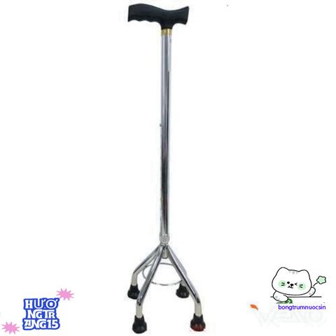 Gậy chống bốn chân Lucass chính hãng - Thiết bị hỗ trợ đi lại chắc chắn, linh hoạt với tay cầm thoải mái, 6 nấc điều chỉnh chiều cao