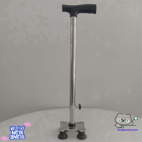 Gậy Chống Đi Bộ INOX 4 Chân - Điều Chỉnh Chiều Cao Cho Người Già, Người Khuyết Tật, Tập Đi An Toàn, Chất Liệu Cao Cấp