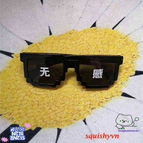 Kính Mắt Thug Life 6 Chấm MINECRAFT Đen & Hồng - Kính Thời Trang Sành Điệu Nam Nữ, Miễn Phí Vận Chuyển