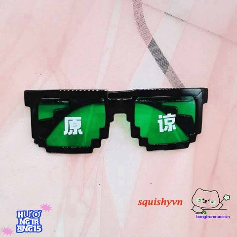 Kính Mắt Thug Life 6 Chấm MINECRAFT Đen & Hồng - Kính Thời Trang Sành Điệu Nam Nữ, Miễn Phí Vận Chuyển