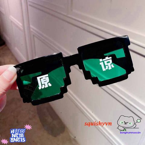 Kính Mắt Thug Life 6 Chấm MINECRAFT Đen & Hồng - Kính Thời Trang Sành Điệu Nam Nữ, Miễn Phí Vận Chuyển