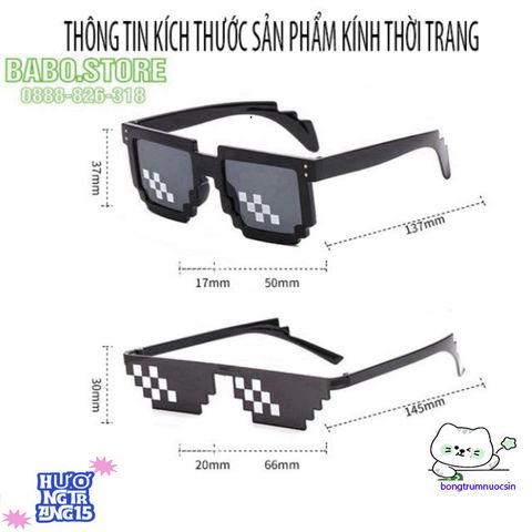 Kính THUG LIFE Thunlike 6 Chấm Hàn Quốc - Kính Thời Trang Nam Nữ Phong Cách Năng Động, Quà Tặng Đặc Biệt Cho Gamer