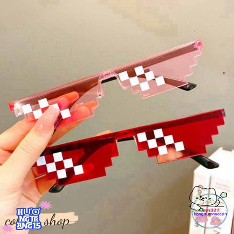 Kính Mắt Thuglife 6 Chấm MINECRAFT - Kiểu Dáng Thời Trang Cá Tính Cho Nam Nữ, Hàng Chất Lượng Cao