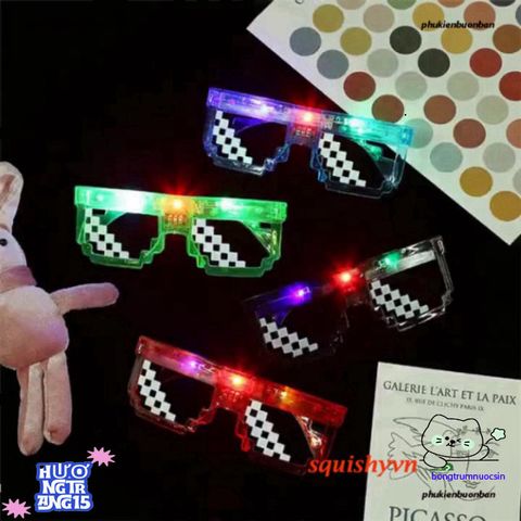 Kính Thug Life LED Đường Phố - Kính Dạ Quang Nhiều Màu Sắc Cho Tiệc Tùng, Bar và Sự Kiện Hài Hước