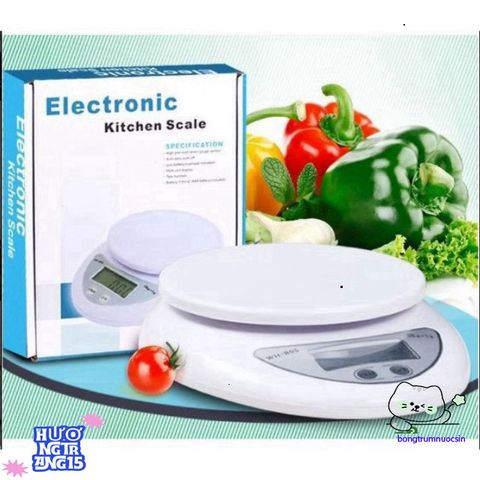 Cân Điện Tử Nhà Bếp Nhỏ Gọn 5kg - Cân Đo Chính Xác Với Màn Hình LCD Đơn Giản Sử Dụng, Tiết Kiệm Không Gian Cho Mọi Mục Đích