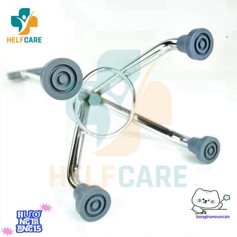 Gậy Hỗ Trợ Đi Lại 4 Chân HelpCare - Gậy Chống Cao Cấp Hợp Kim Nhôm và Inox 304 Dành Cho Người Già và Người Khuyết Tật