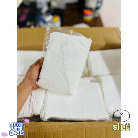 Gói 500g Đất Sét Tự Khô Màu Trắng - Bột Giấy Nhẹ Dùng Làm Hoa, Nhân Vật Chibi và Trang Trí Nội Thất