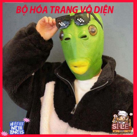 Mặt Nạ Cá Xanh Silicon Hài Hước - Đồ Hóa Trang Vui Nhộn Cho Tiệc Tùng, Sinh Nhật, Quà Tặng Gợi Ý Sáng Tạo