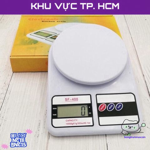 Cân Điện Tử SF-400 10kg - Cân Tiểu Ly Chính Xác 1g, Màn Hình LCD, Dùng Trong Nhà Bếp, Hỗ Trợ Kiểm Soát Dinh Dưỡng