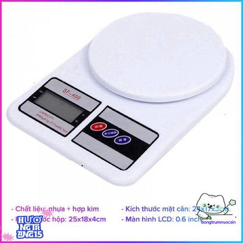 Cân Điện Tử SF-400 10kg - Cân Tiểu Ly Chính Xác 1g, Màn Hình LCD, Dùng Trong Nhà Bếp, Hỗ Trợ Kiểm Soát Dinh Dưỡng