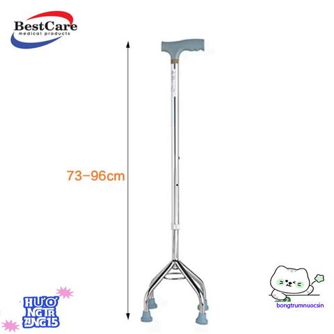 Gậy Đi Bộ 4 Chân BestCare - Gậy Tập Đi Hợp Kim Nhôm Cao Cấp Dành Cho Người Già An Toàn, Điều Chỉnh Chiều Cao, Bền Bỉ