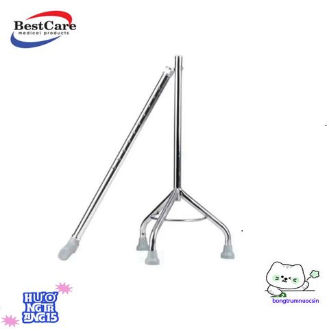 Gậy Đi Bộ 4 Chân BestCare - Gậy Tập Đi Hợp Kim Nhôm Cao Cấp Dành Cho Người Già An Toàn, Điều Chỉnh Chiều Cao, Bền Bỉ