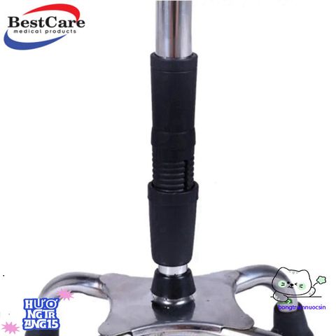 Gậy Đi Bộ 4 Chân Inox BestCare - Giải Pháp An Toàn Bền Bỉ Dành Cho Người Già và Người Khuyết Tật