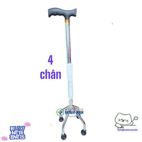 Gậy Chống Cho Người Già 3 Chân, 4 Chân - Thiết Bị Hỗ Trợ Đi Lại An Toàn, Giao Ngay Trong 2h Tại Hà Nội
