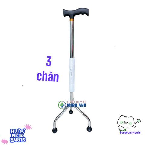 Gậy Chống Cho Người Già 3 Chân, 4 Chân - Thiết Bị Hỗ Trợ Đi Lại An Toàn, Giao Ngay Trong 2h Tại Hà Nội
