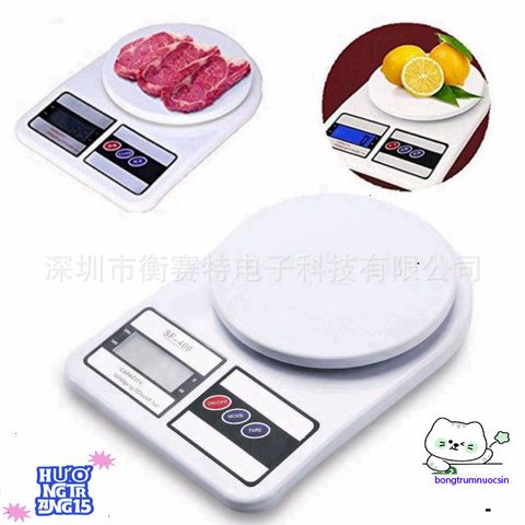 Cân Mini Điện Tử FS-400 10kg/1gr - Màn Hình LCD Sáng, Bảo Hành 1 Năm, Pin AAA Tặng Kèm, Cân Sức Khỏe Để Bếp