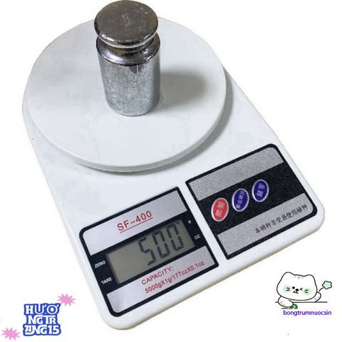 Cân Mini Điện Tử FS-400 10kg/1gr - Màn Hình LCD Sáng, Bảo Hành 1 Năm, Pin AAA Tặng Kèm, Cân Sức Khỏe Để Bếp
