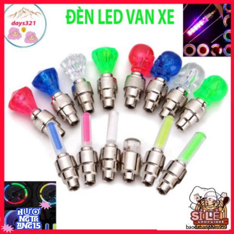 Nắp Van Xe Đạp LED 7 Màu Phát Sáng - Đèn Gắn Van Xe Máy, Ô Tô, Tăng Sự Nổi Bật và An Toàn Khi Đi Đường Ban Đêm