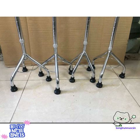 Gậy Tập Đi 4 Chân Lucass - Hỗ Trợ Đi Lại An Toàn Cho Người Già Và Người Khuyết Tật, Chất Liệu Inox Bền Bỉ, Điều Chỉnh Chiều Cao
