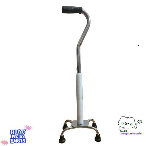 Gậy Đi Bộ Lucass B-934 - Gậy Chống Trơn Trượt 4 Chân Điều Chỉnh Chiều Cao Hỗ Trợ Đi Lại Cho Người Già & Khuyết Tật