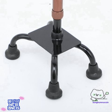 Gậy Đi Bộ Lucass B-934 - Gậy Chống Trơn Trượt 4 Chân Điều Chỉnh Chiều Cao Hỗ Trợ Đi Lại Cho Người Già & Khuyết Tật