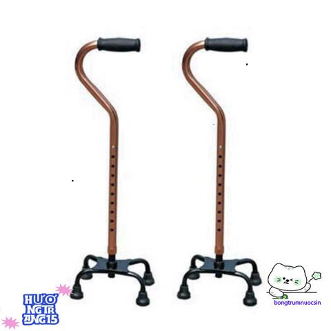 Gậy Chống 3/4 Chân Nhập Khẩu cho Người Cao Tuổi - Hỗ Trợ Đi Lại An Toàn, Chắc Chắn và Đẹp Mắt