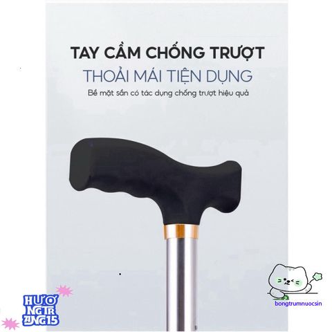 Gậy Đi Bộ 3-4 Chân Cao Cấp Lucass - Dành Cho Người Già, Người Khuyết Tật, Chống Trơn Trượt, Điều Chỉnh Độ Cao