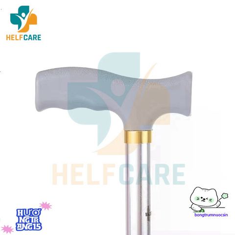 Gậy Chống Một Chân HelpCare Chất Liệu Hợp Kim Nhôm - Điều Chỉnh Chiều Cao 76-98cm, Hỗ Trợ Người Già Đi Lại An Toàn Và Tiện Lợi