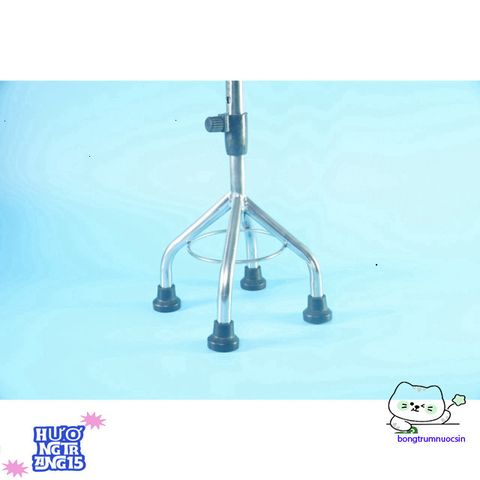 Gậy Chống 4 Chân Bayoka Inox Đế Mềm - Giải Pháp An Toàn Cho Người Cao Tuổi, Kích Cỡ Tiêu Chuẩn, Thiết Kế Tiện Lợi