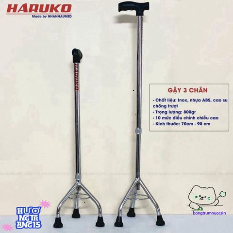 Gậy Hỗ Trợ Đi Bộ 3/4 Chân Haruko - Gậy Chống Trượt An Toàn Cho Người Cao Tuổi & Phục Hồi Vận Động