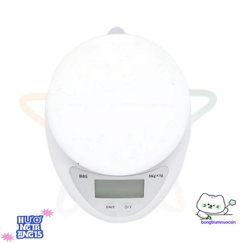 Cân Tiểu Ly Điện Tử Bếp B05 - Cân Đo Chính Xác 5kg Cho Làm Bánh, Pha Chế - Kèm Pin Tiện Lợi, Thiết Kế Gọn Nhẹ