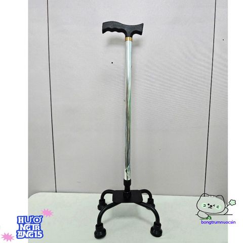 Gậy đi bộ Lucass B924 - Khung 4 chân chắc chắn, điều chỉnh chiều cao dễ dàng cho người cao tuổi và người khuyết tật