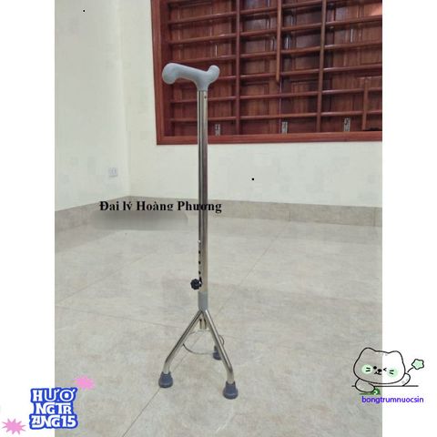 Gậy Nâng Đỡ 3 Chân Inox - Giải Pháp An Toàn Cho Người Già & Khuyết Tật - Chống Trơn Trượt, Điều Chỉnh Chiều Cao